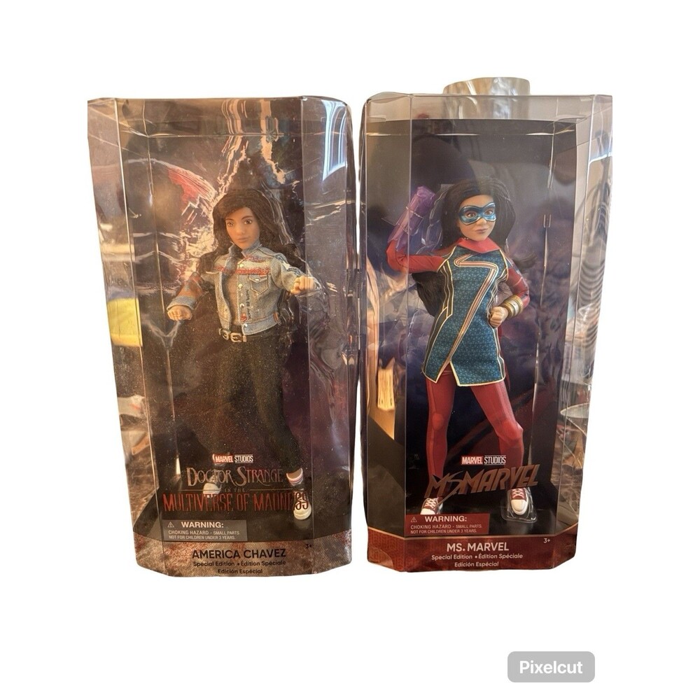 Marvel America Chavez Ms Marvel Dolls Special Edition Disney Store Lot 2